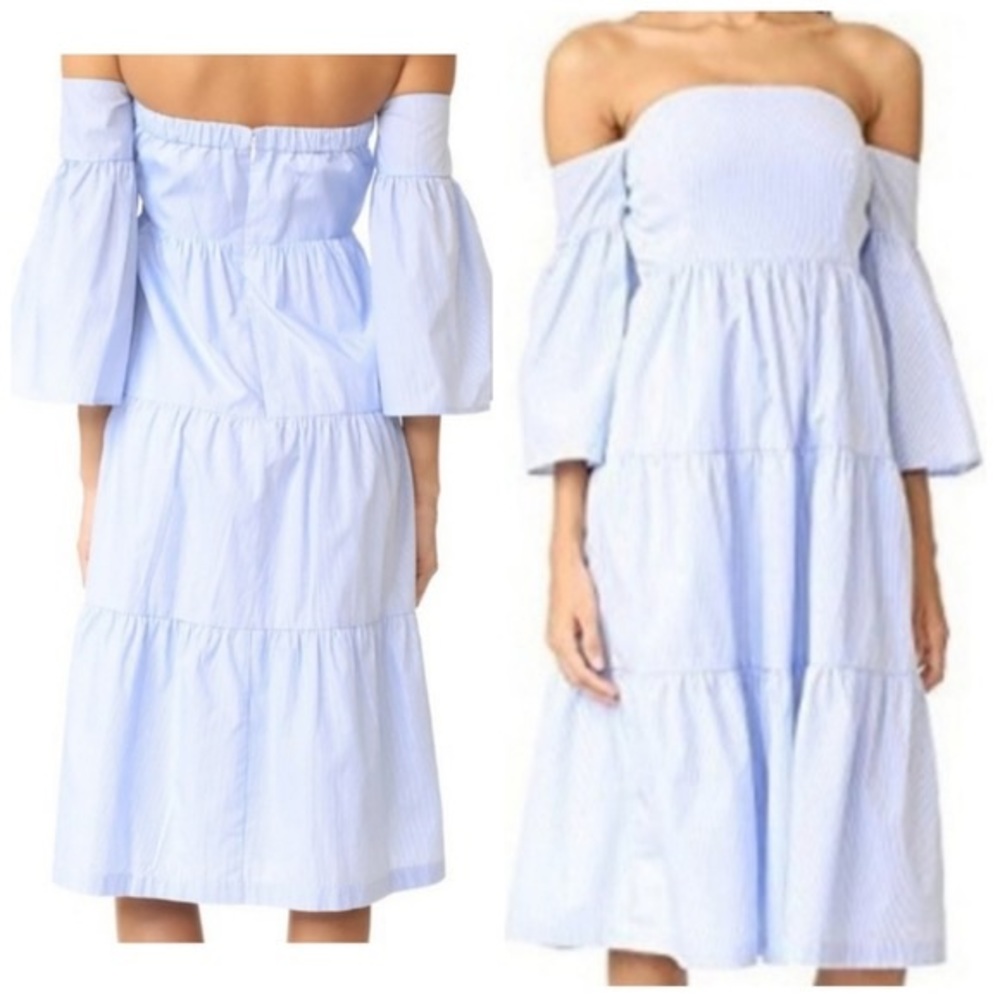 Club Monaco Strip Smock Off Shoulder Dress size 0